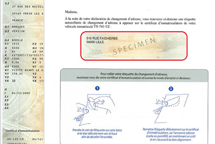 Changement d'adresse 